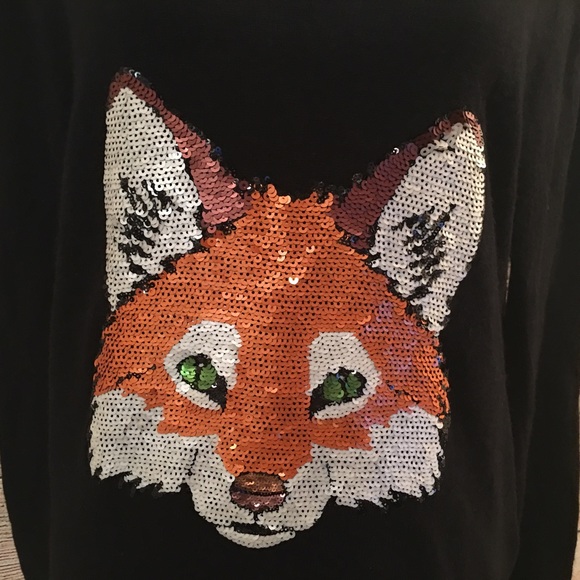 WildFox couture fox trot face sweater black - Picture 4 of 4