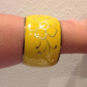 Yellow cuff bracelet