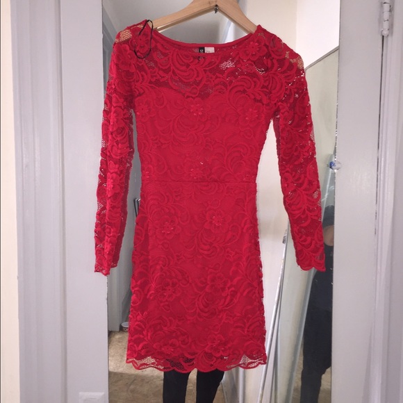 red lace dress
