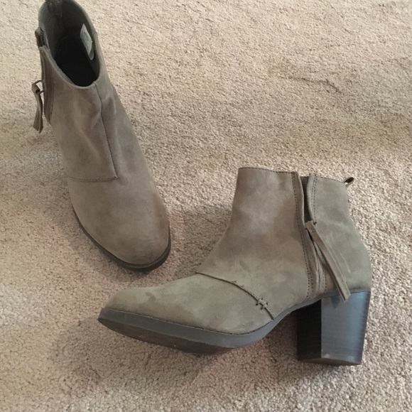Grey Suede Booties
