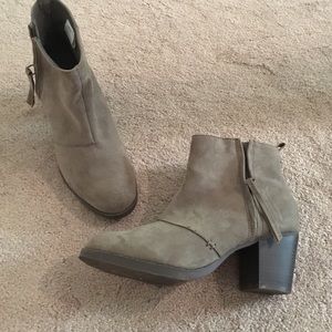 Grey Suede Booties