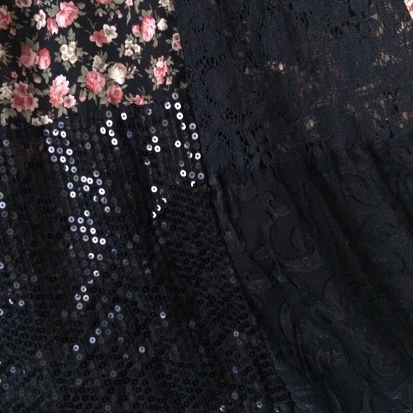 **SOLD-VINTAGE** perfect condition Patchwork Maxi Skirt - Picture 2 of 3