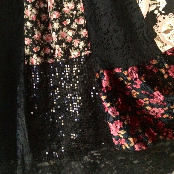 **SOLD-VINTAGE** perfect condition Patchwork Maxi Skirt - Picture 3 of 3