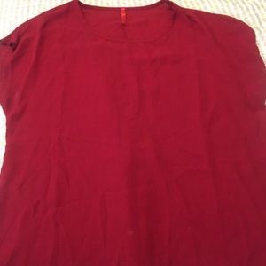 Sheer red top