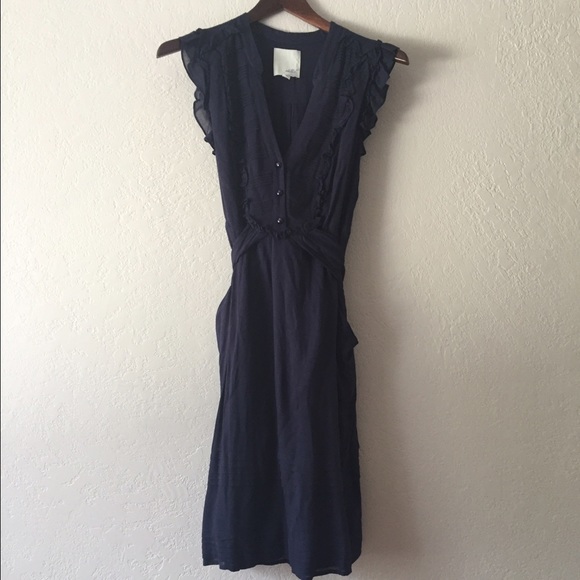 Anthropologie Dresses & Skirts - Anthropologie Odille Navy Tie Back Dress