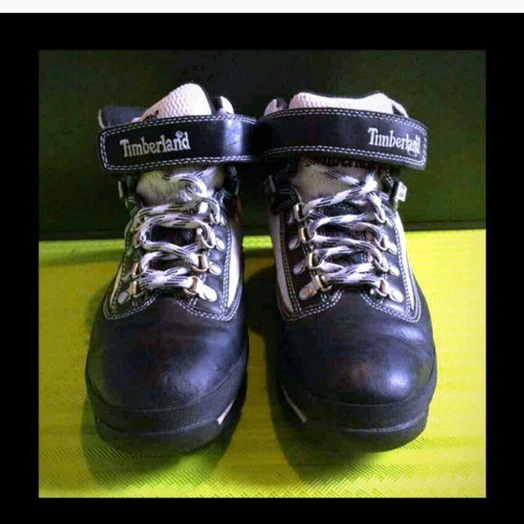 Black&White Timberland boots (men's size 8.5)