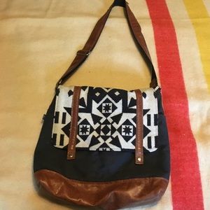 Pendleton fabric cross body messenger bag