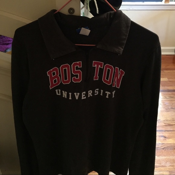 Quarter zip college sweater