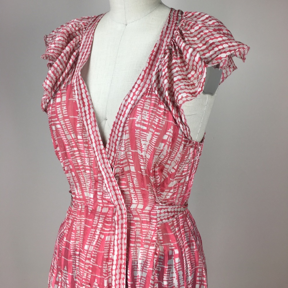 BCBG Flutter Sleeve Blouse