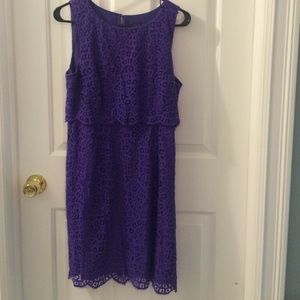 J CREW purple lace dress size 6