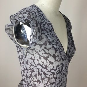 Club Monaco Pleated Neck Blouse