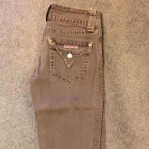 Hudson cropped jeans in khaki
