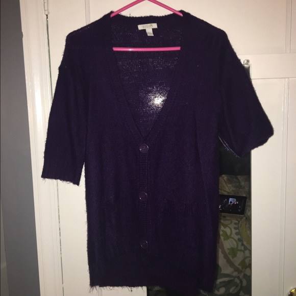 Purple Grandfather Sweater