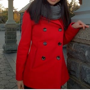 Red Calvin Klein wool jacket