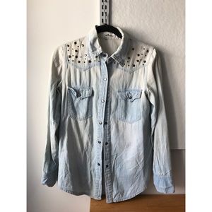 denim shirt w studs