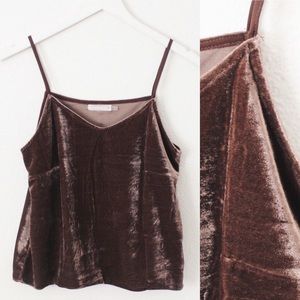 Velvet crop top