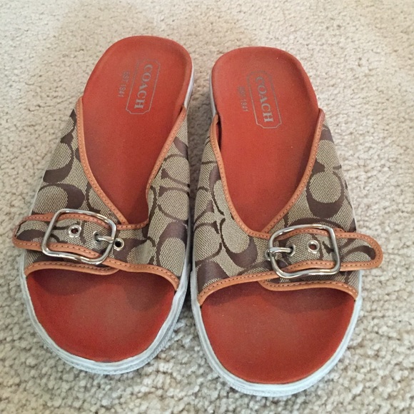 Coach slip on sandals