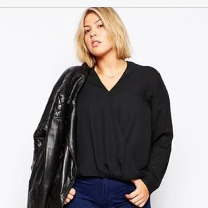 ASOS Brave Soul Wrap Front Blouse US 18