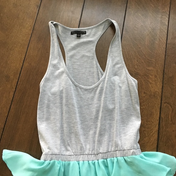 Lucca couture mini tiered dress m aqua and grey - Picture 3 of 4