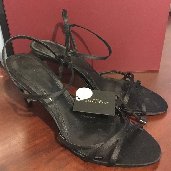 Zara Basic straps black sandals
