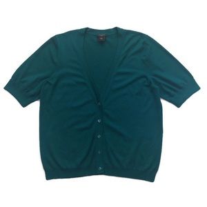 Ann Taylor V-Neck Teal Cardigan
