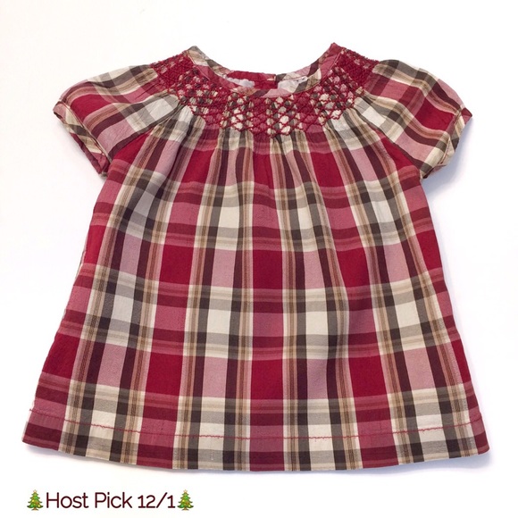 🎄HP🎄EEUC Janie and Jack 2t red plaid blouse