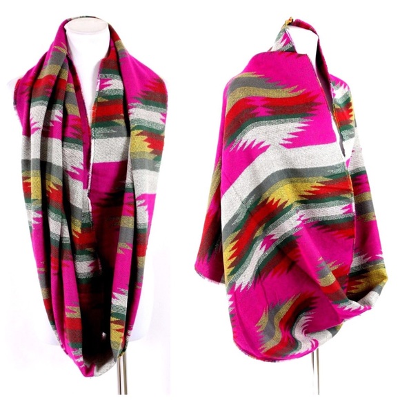 🍂 Colorful Tribal  Infinity Scarf - Picture 3 of 3