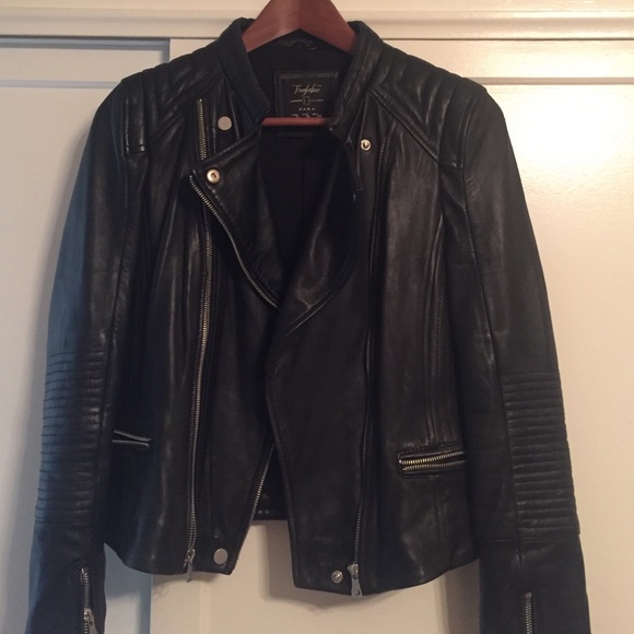 Zara leather motorcycle jacket