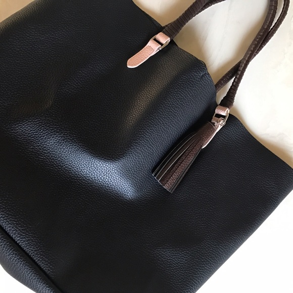 Zara | Navy Tote Bag with pouch