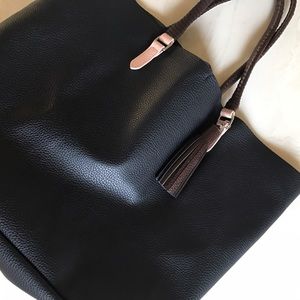 Zara | Navy Tote Bag with pouch