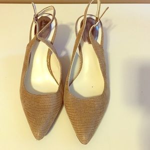 Calvin Klein Tan Leather Slingbacks in size 8.5