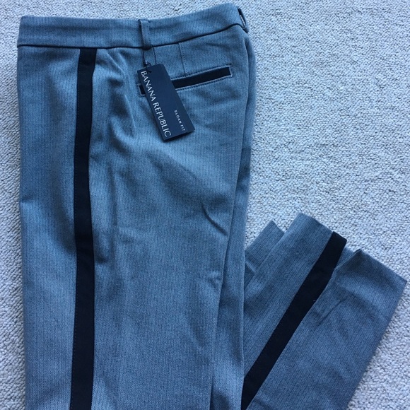 Sloan fit grey tuxedo pants