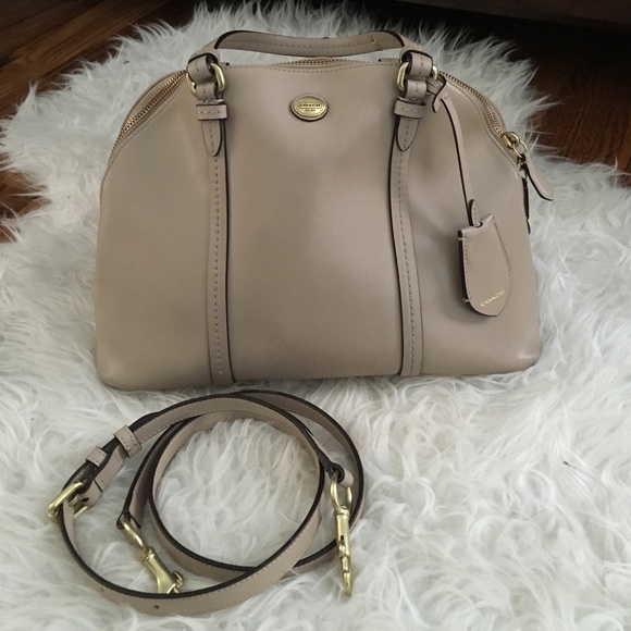 Coach leather bowling style handbag