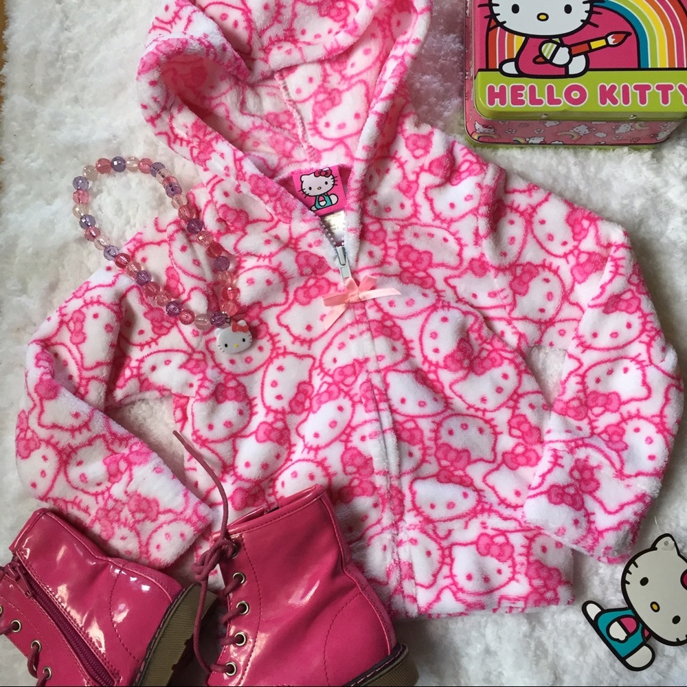 Hello Kitty Light weight fleece hoodie - Picture 1 of 4