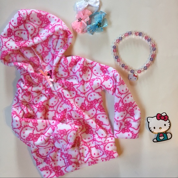 Hello Kitty Light weight fleece hoodie - Picture 2 of 4