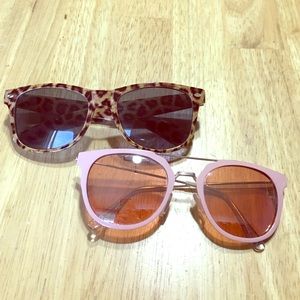 Leopard print and pink sunglasses