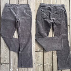 DUPLEX Boot Cut Corduroy Jeans in Chocolate