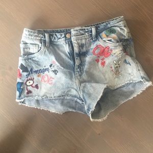 zara high waist short