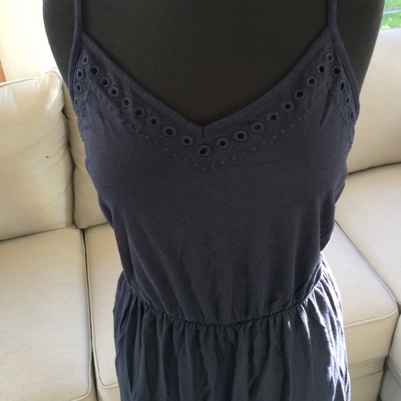 Navy Eyelet Sundress