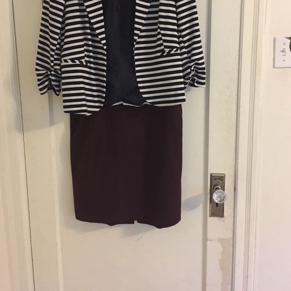 Wine colored Loft pencil skirt