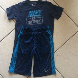 Nike t-shirt and Nike shorts