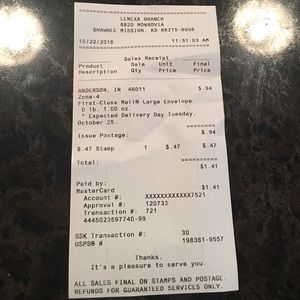 Proof of shipment for buyer.