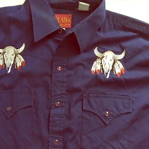 Men's Western embroidered Shirt