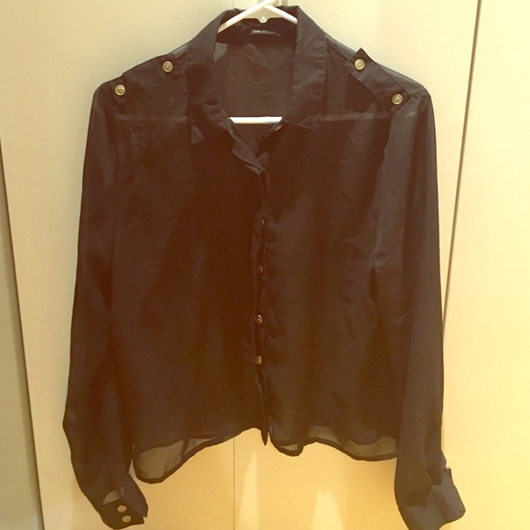Long Sleeved Sheer Top