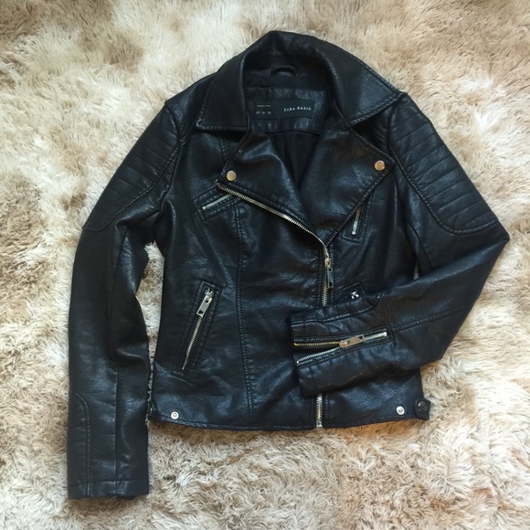 Zara Jackets & Blazers - Zara moto jacket s small black vegan leather