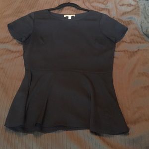 Banana Republic navy peplum top