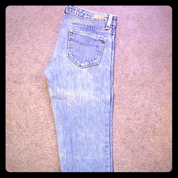Paige straight leg light wash denim jeans