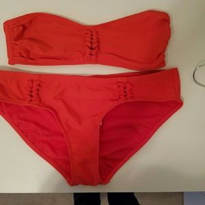 Orange braided two piece