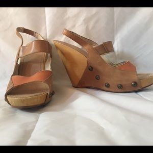 TRUE RELIGION studded wedges