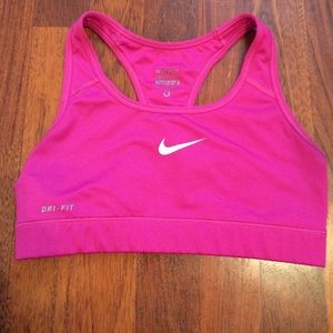Hot Pink Nike sports bra